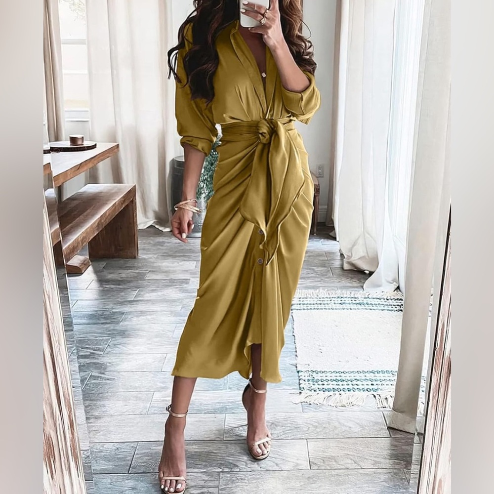 Olive Green Midi Dress